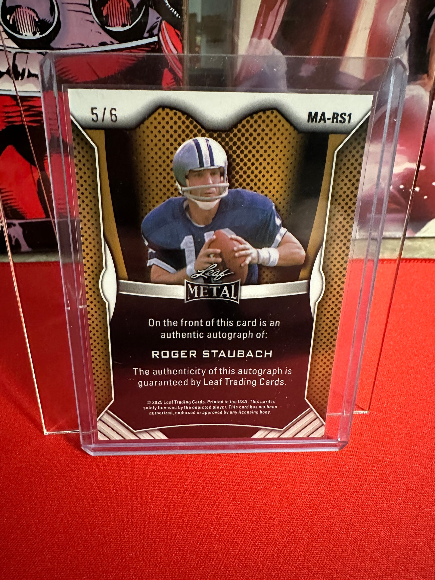 Roger Staubach 2026 Leaf Metal Auto /6 Dallas Cowboys HOF Low Number š„