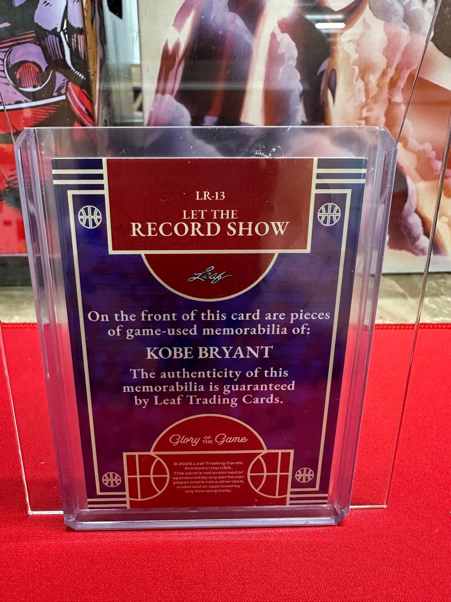 Kobe Bryant Patch /35 2025 Leaf Glory of the Game Let the Record Show Lakers SP