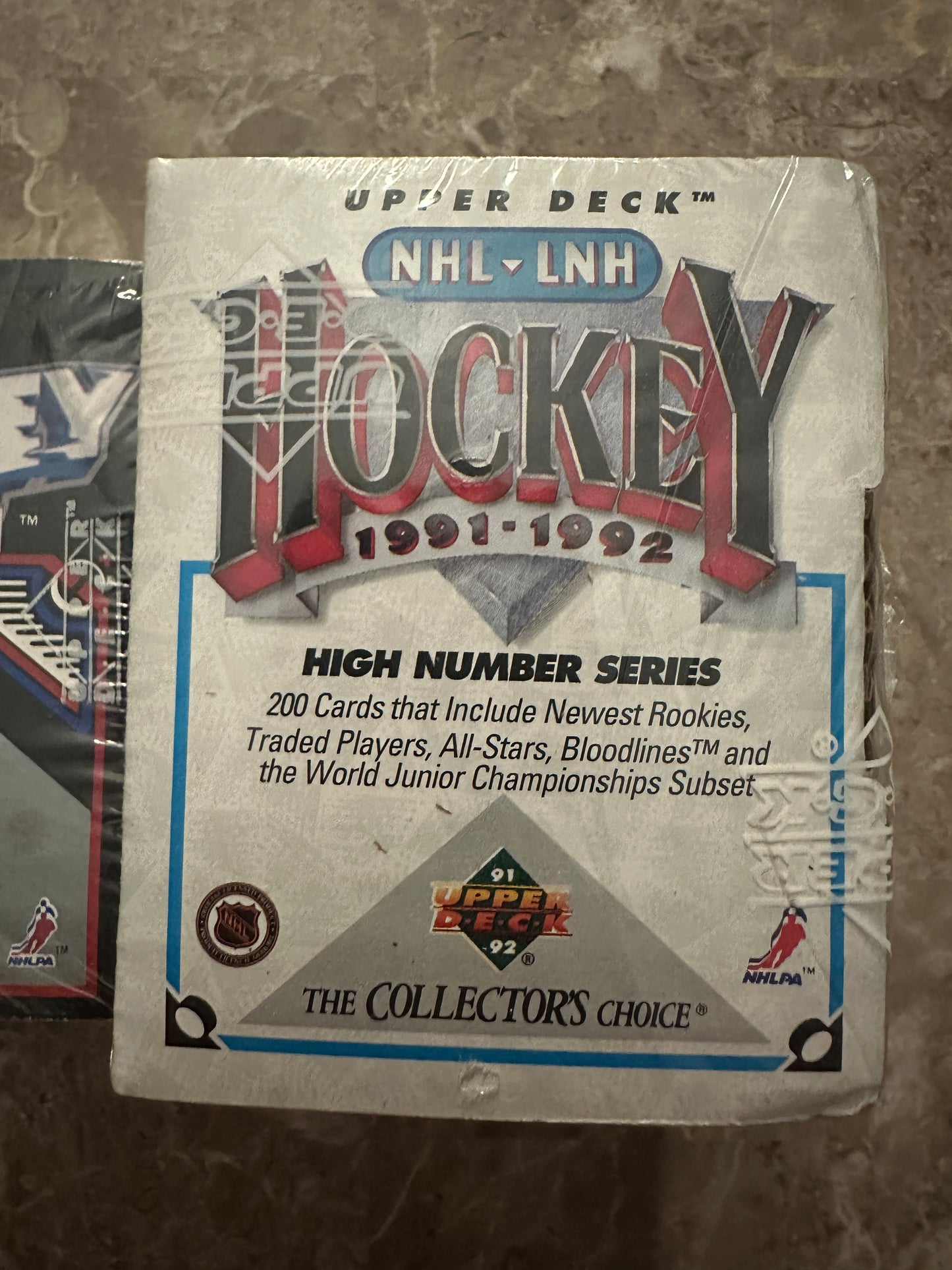 1990-1991/1991-1992 Upper Deck Hockey High Number Series Box - Sealed