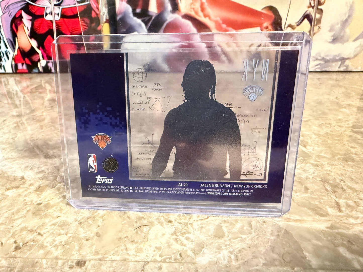 2025 Topps Signature Class Basketball Jalen Brunson Algorithm Acetate Clear SSP AL-20