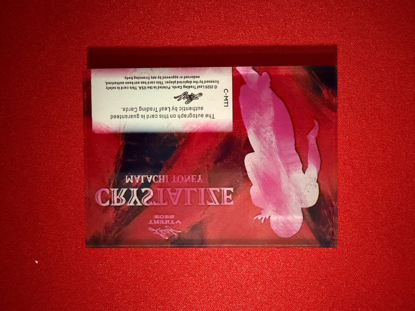 Malachi Toney 2026 Leaf Trinity Football Crystalize Auto Pink SSP Case Hit