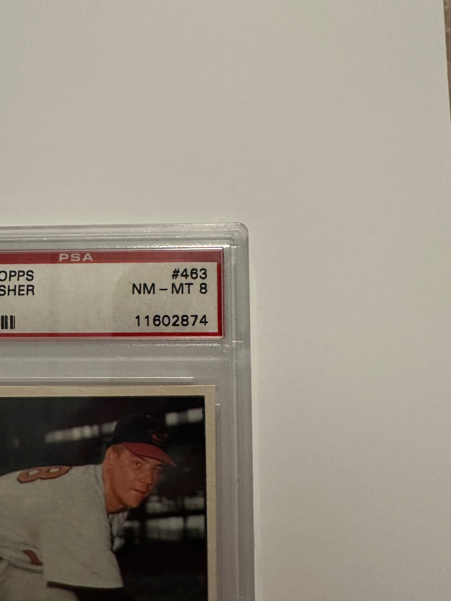 Jack Fisher #463 PSA Graded NM-MT 8 (1961 Topps)