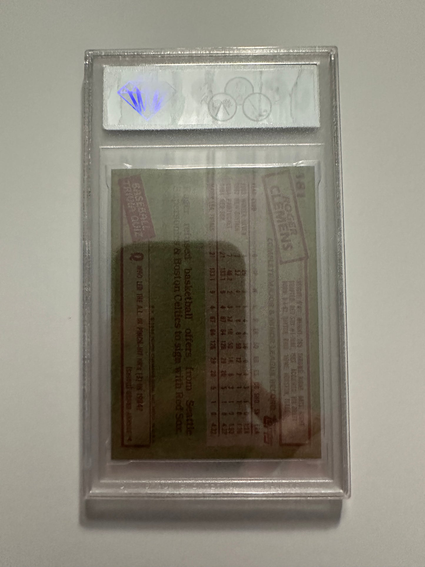 Roger Clemens #181 CTA/PSA Graded Mint 9 (1985 Topps)