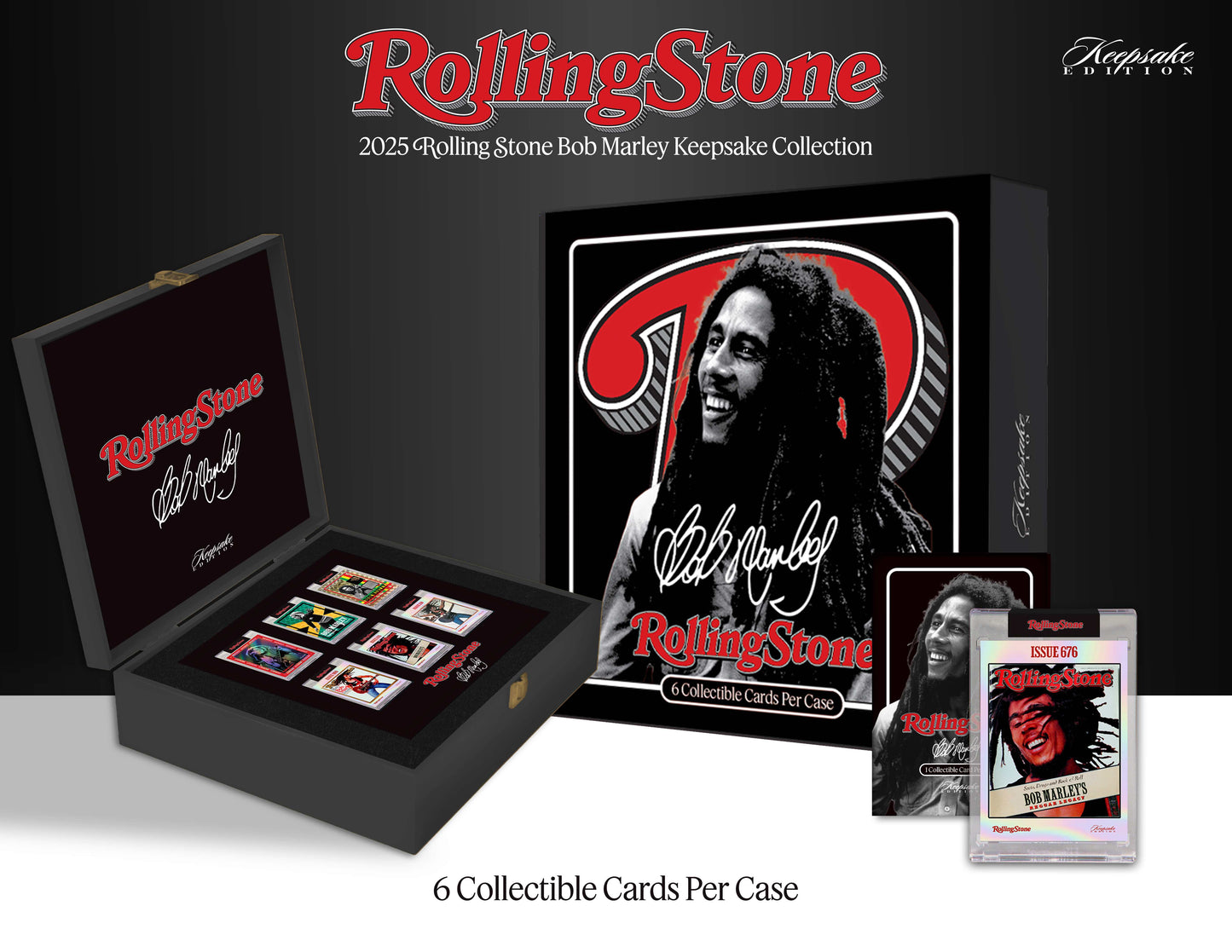 2025 Rolling Stone Bob Marley Keepsake Premiere Wooden 6 Box Case Presale (1/21)