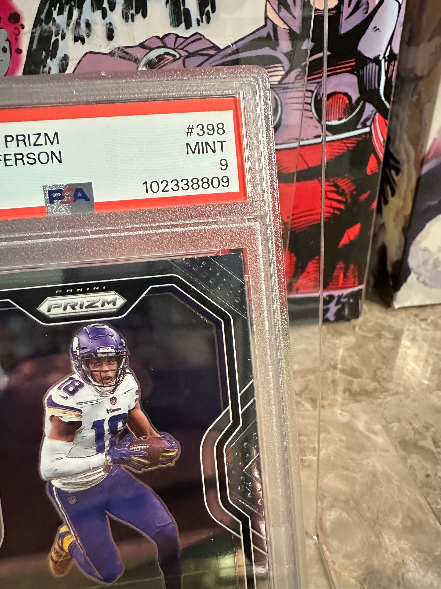 Justin Jefferson #398 PSA Mint 9.0 (2020 Panini Prizm)