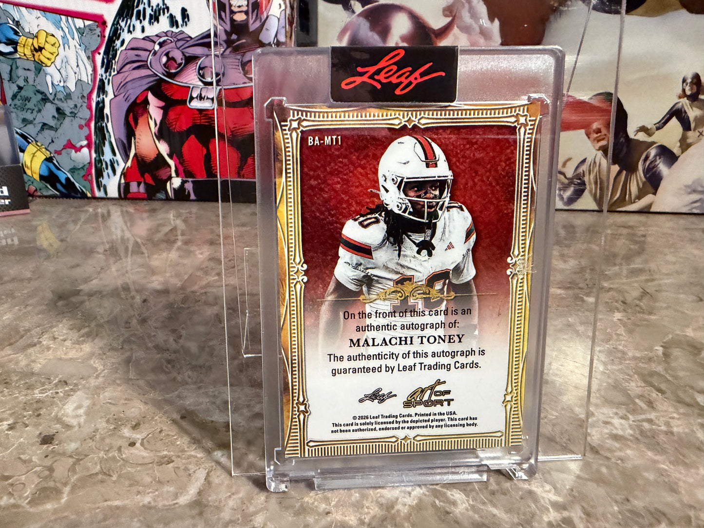 Malachi Toney 2026 Leaf Art of Sport Base Auto Purple /15