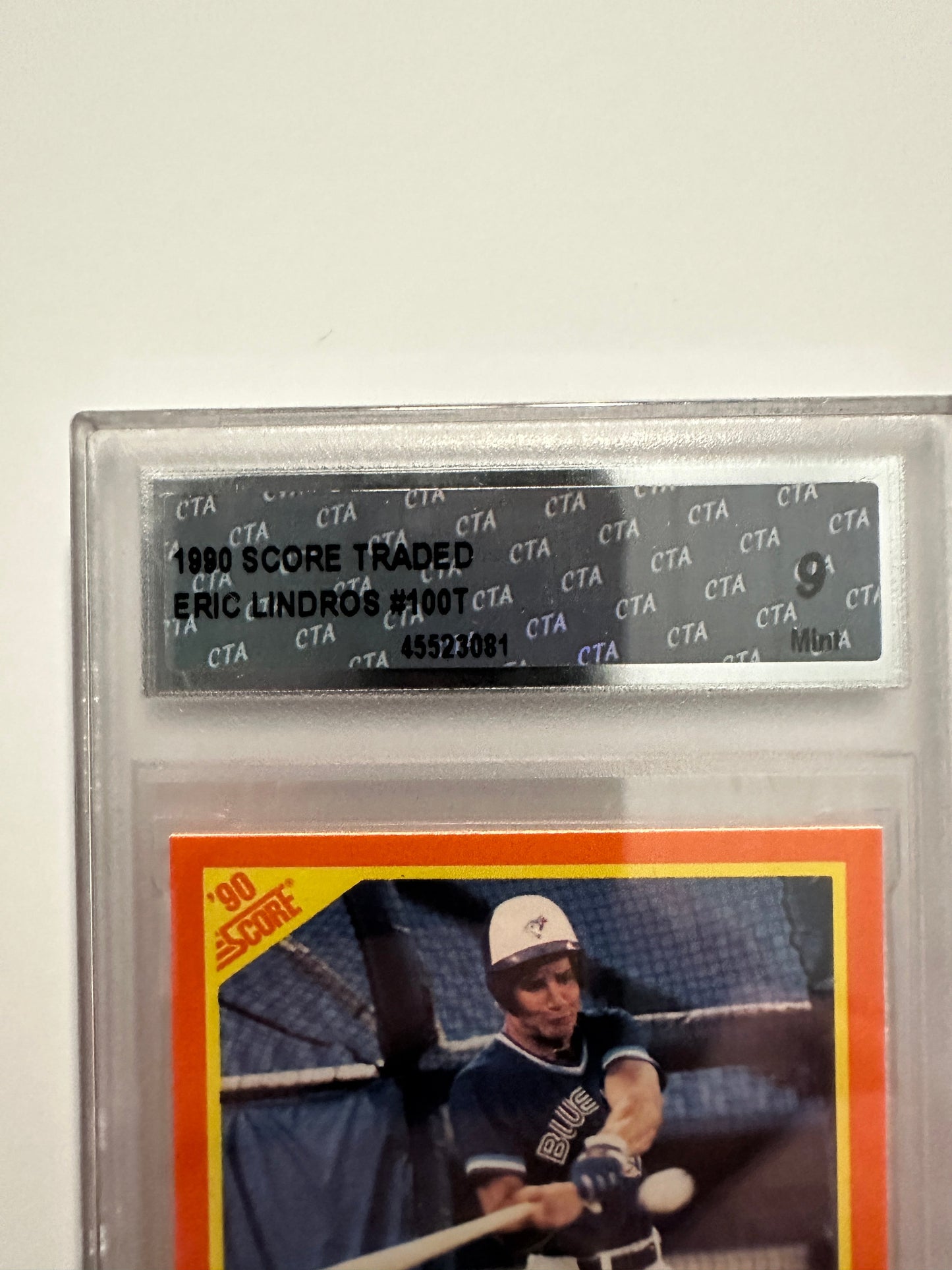 Eric Lindros #100T CTA/PSA Graded Mint 9 (1990 Score Traded)