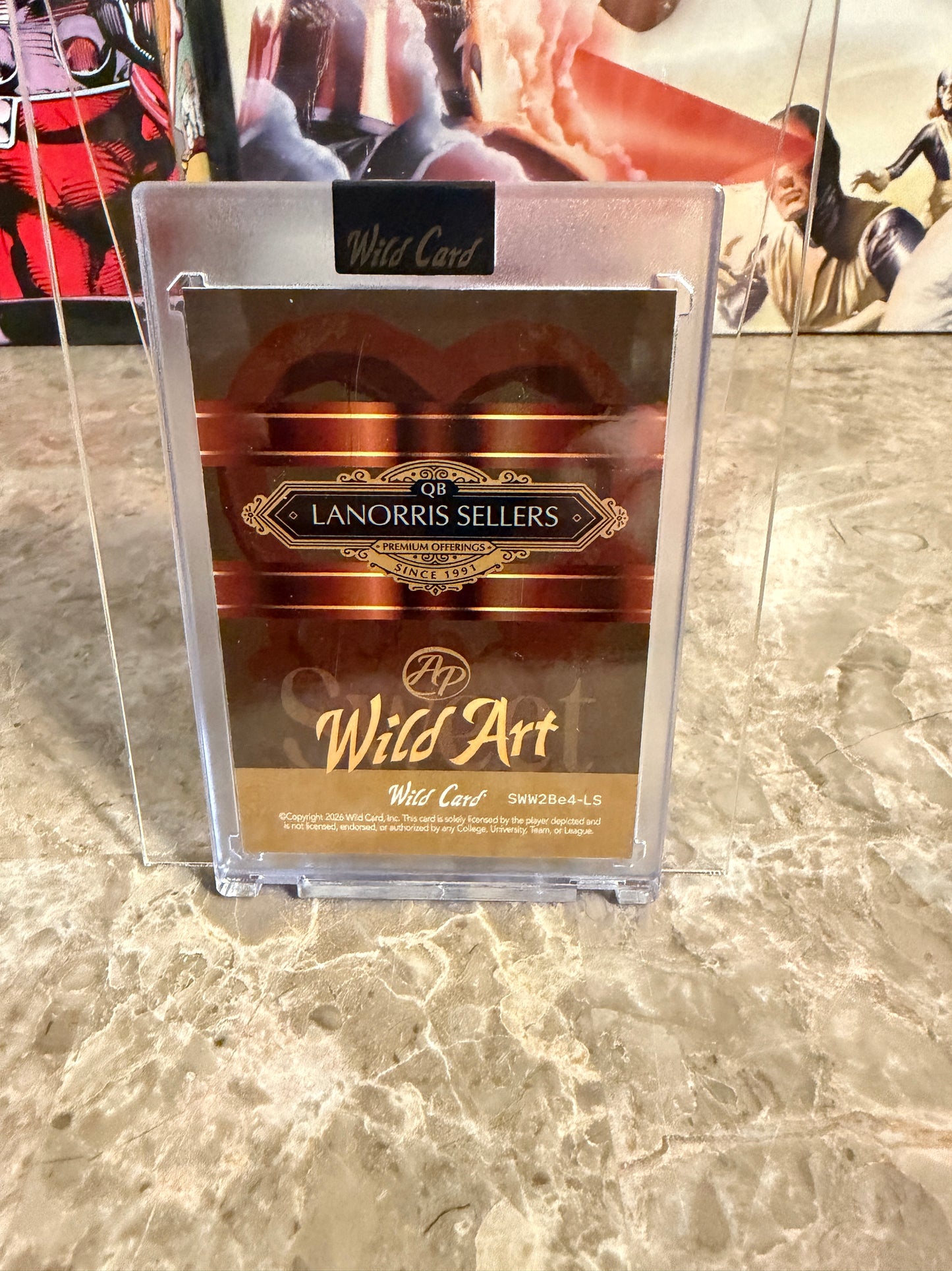 LaNorris Sellers 2026 Wild Card Wild Art 1/1 Auto 2-Card Lot