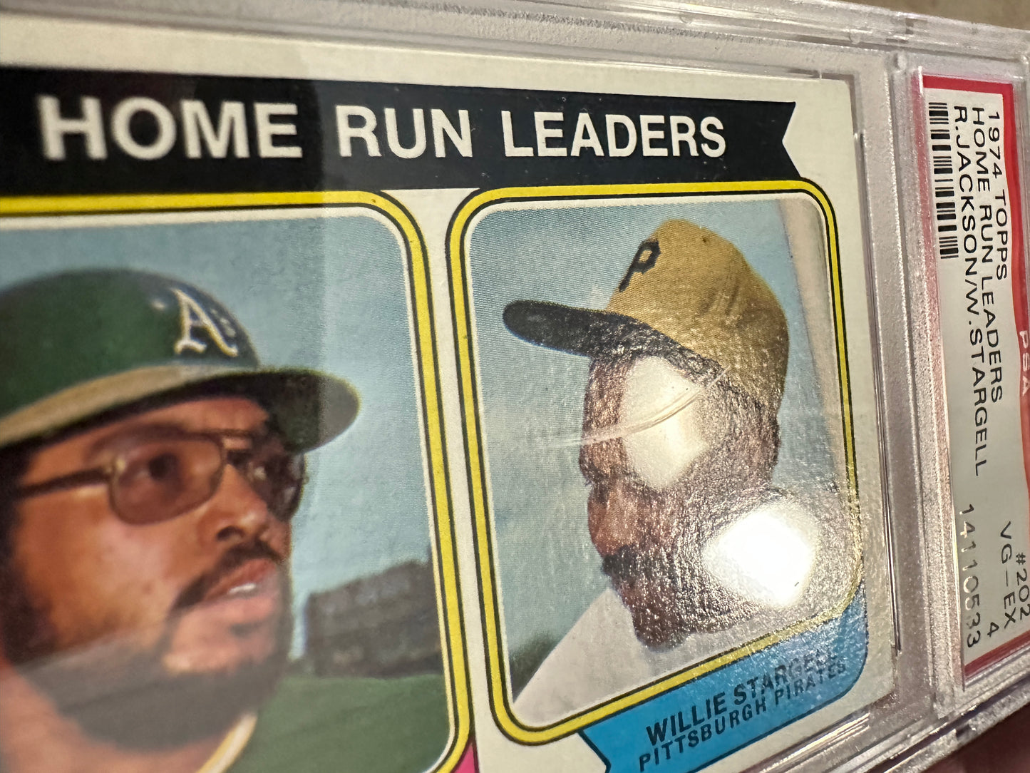 Reggie Jackson/Willie Stargell HR Leaders #202 PSA Graded VG-EX 4 (1974 Topps)