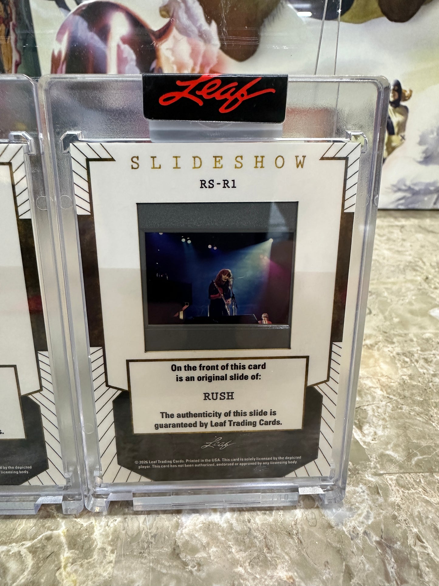 2026 Leaf Slideshow RUSH Neil Peart Behind The Kit + Geddy Lee 3-Slide LOT