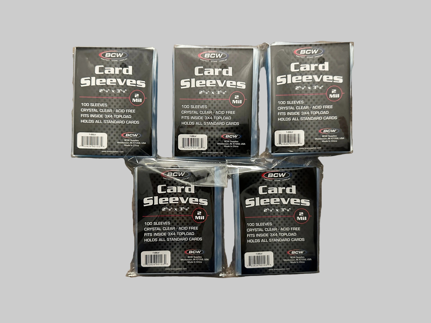 BCW Card Sleeves (5 packs - 100 / pack)