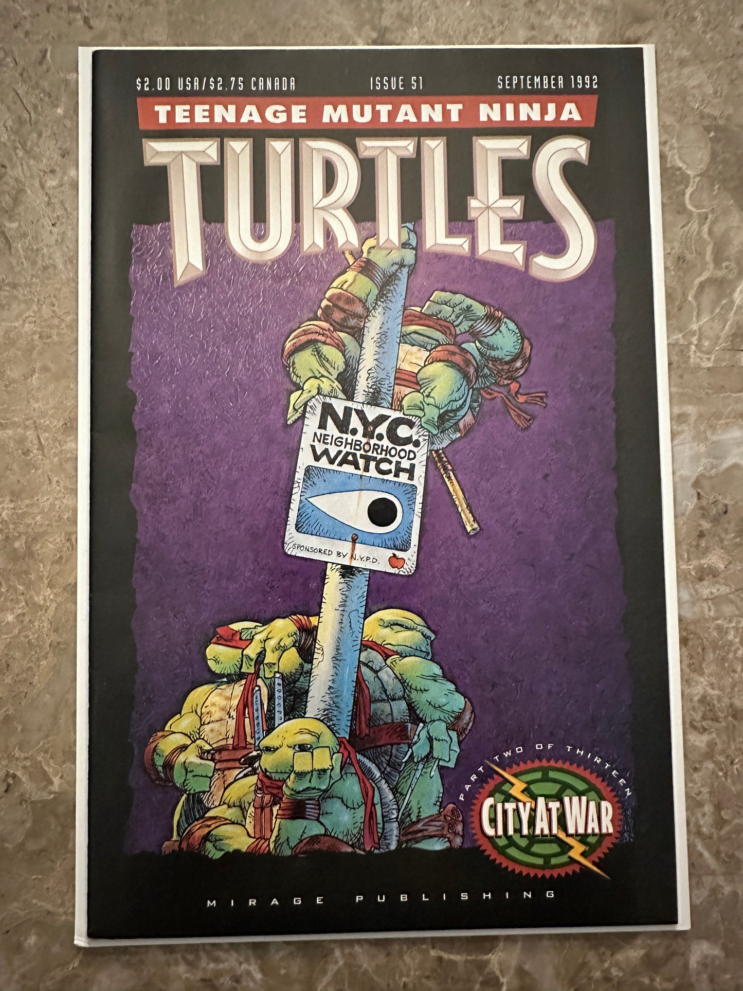 Teenage Mutant Ninja Turtles #51 VF 8.0-8.5 (1992 Mirage)