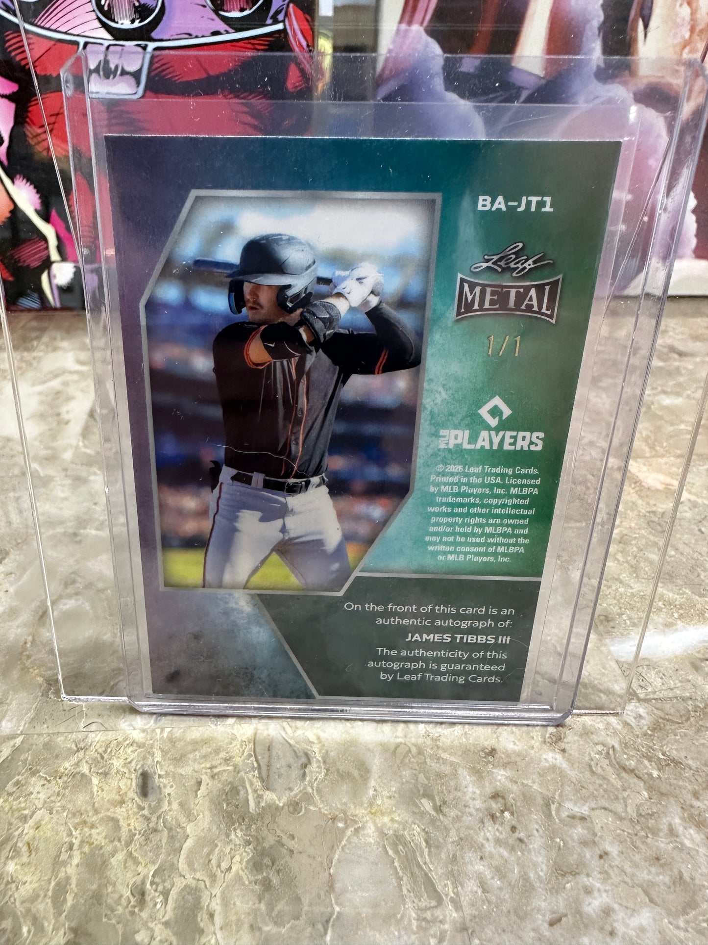 2026 Leaf METAL James Tibbs III 1/1 GREEN CRYSTAL Autograph - Dodgers