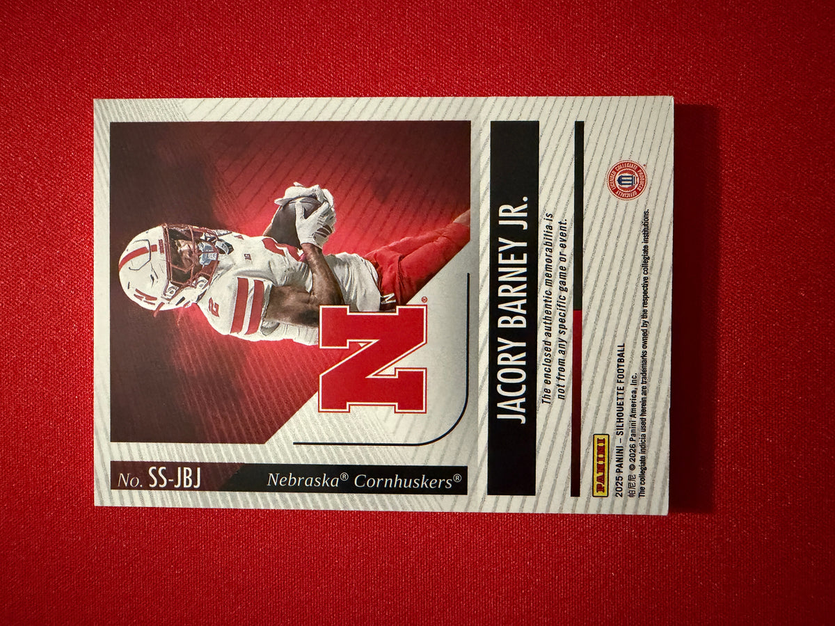 Jacoby Barney Jr. 2025 Panini Silhouette Football Silhouettes Jumbo Patch /99