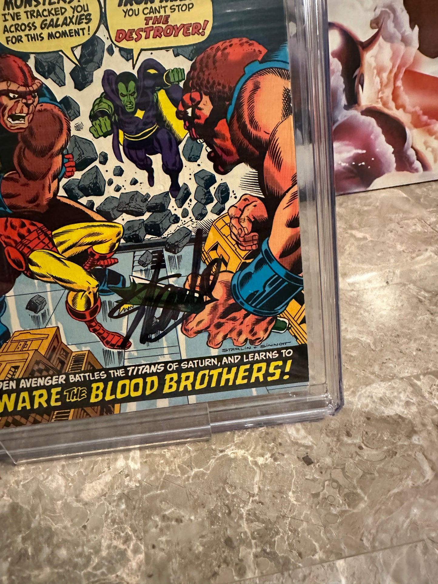 Iron Man #55 CGC 8.5 SS Stan Lee (1973 Marvel) - 1st Thanos & Drax