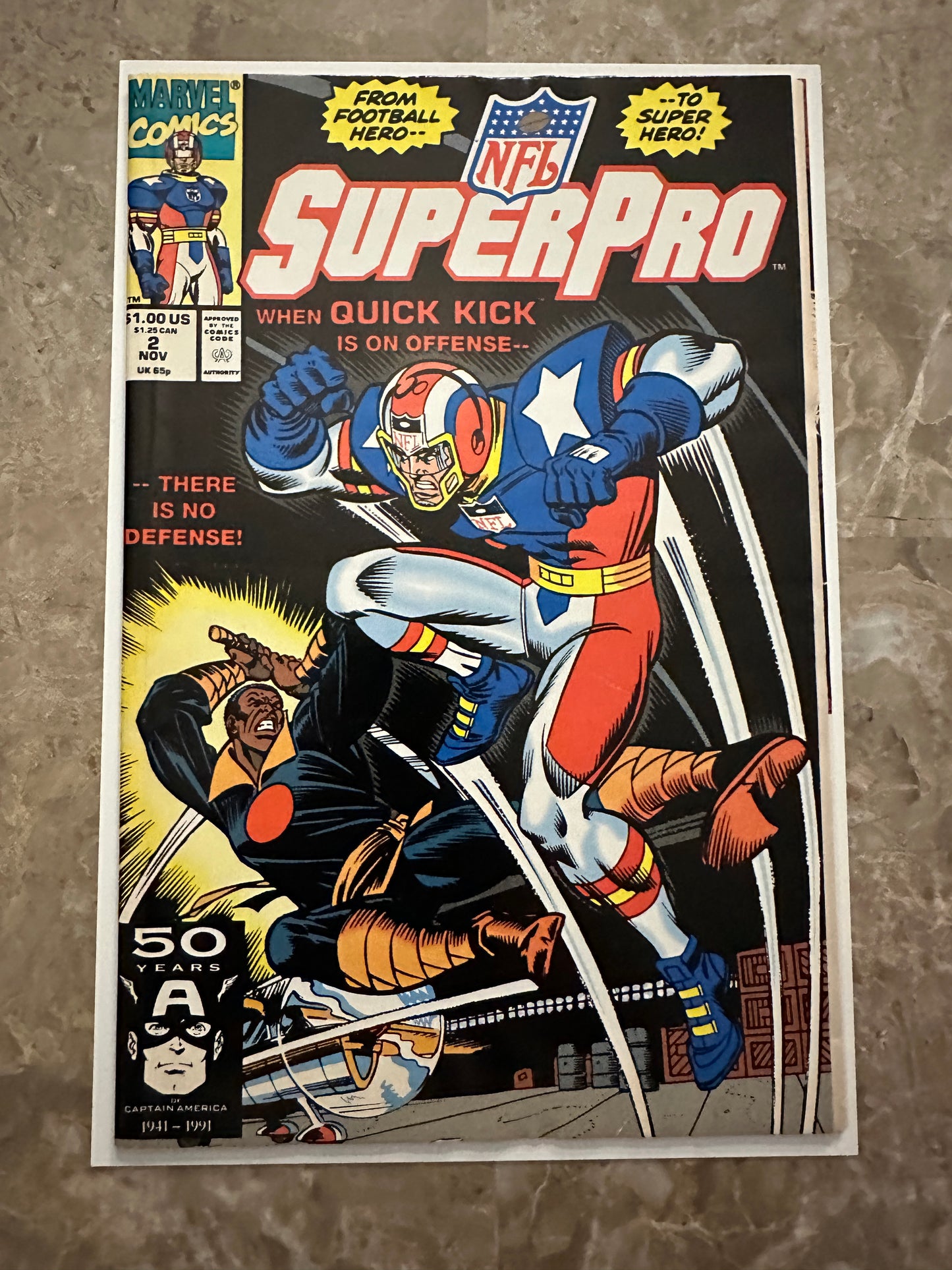 NFL SuperPro #1-2 NM (1991 Marvel)