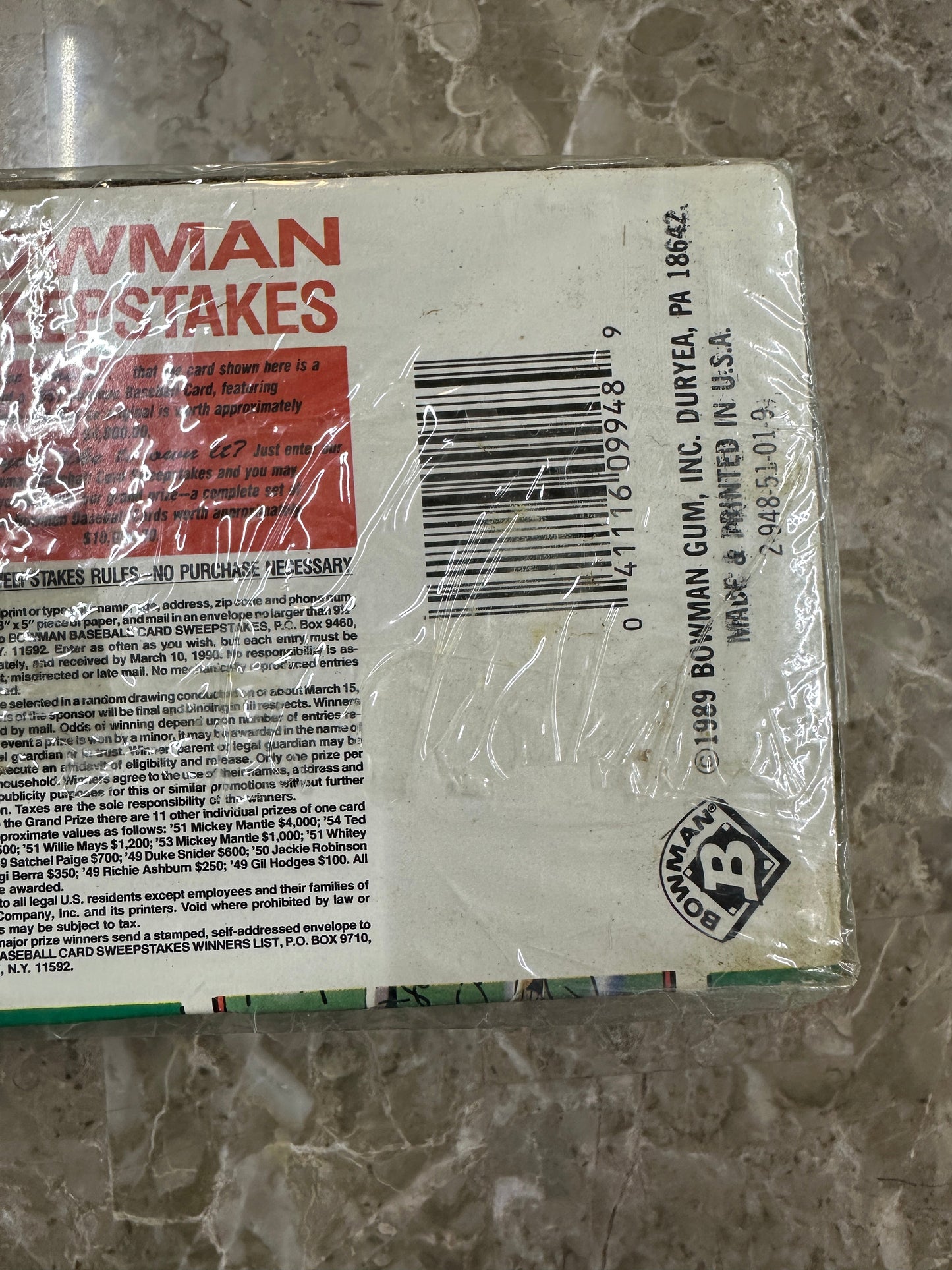 1989 Bowman Baseball Complete Set Factory Sealed