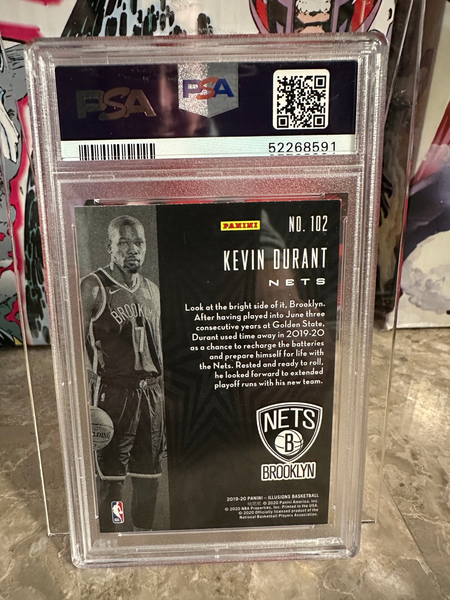 Kevin Durant #102 PSA 9 Mint (2019 Panini Illusions)