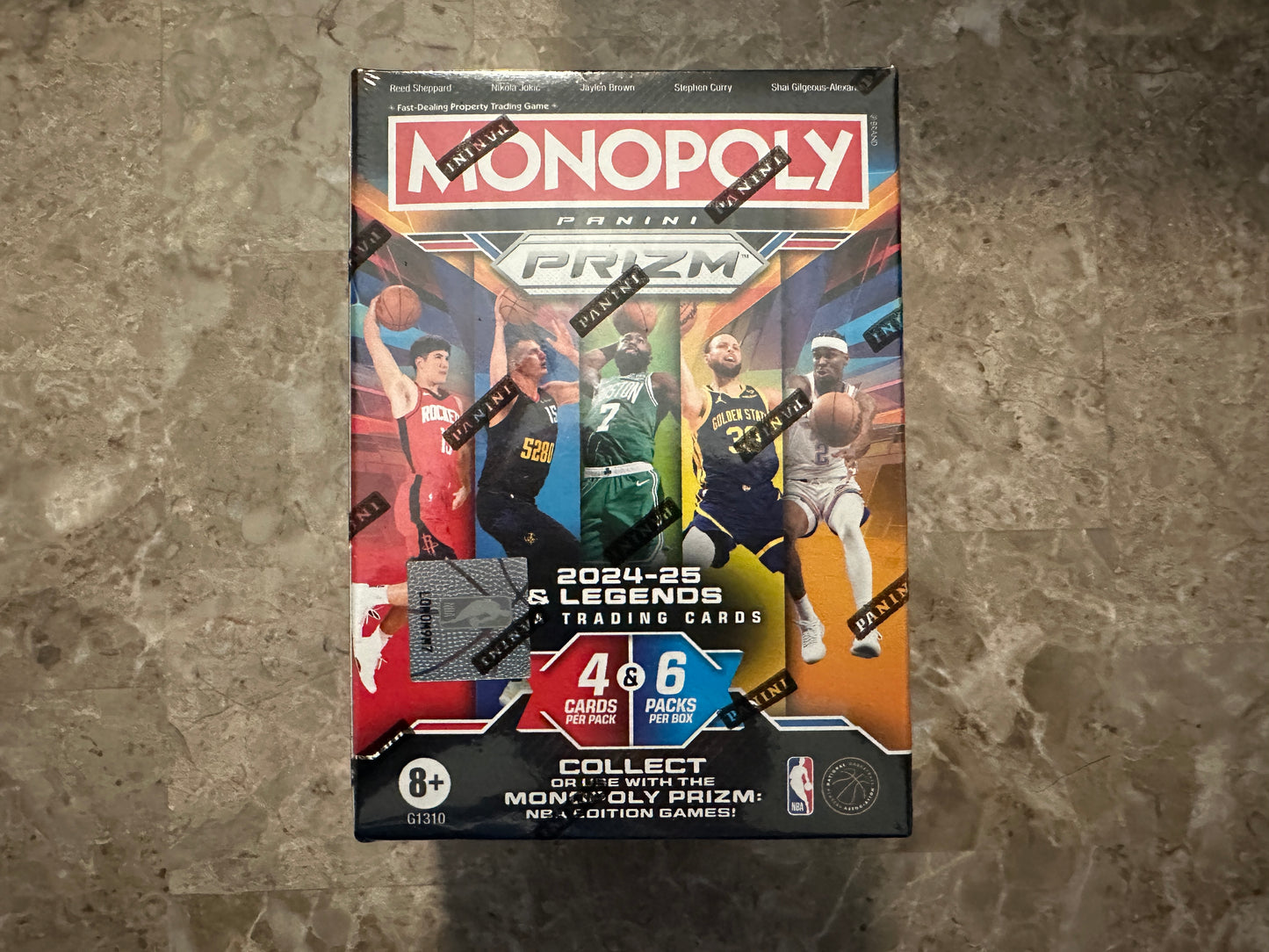 2024-2025 Monopoly Prizm Board Game + 4 Blaster Boxes
