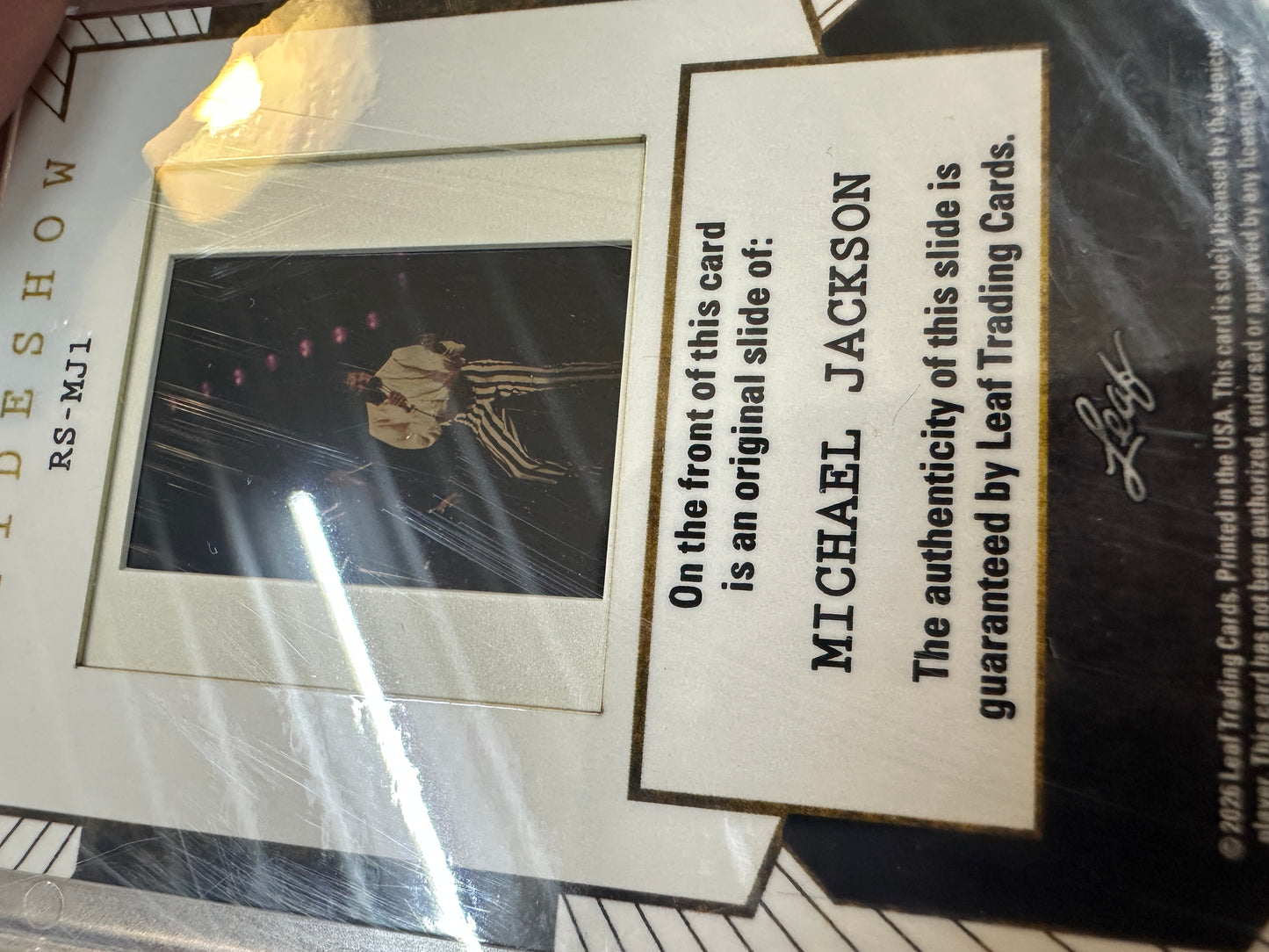 2026 Leaf Slideshow Michael Jackson Encased Rock Slides Insert MJ