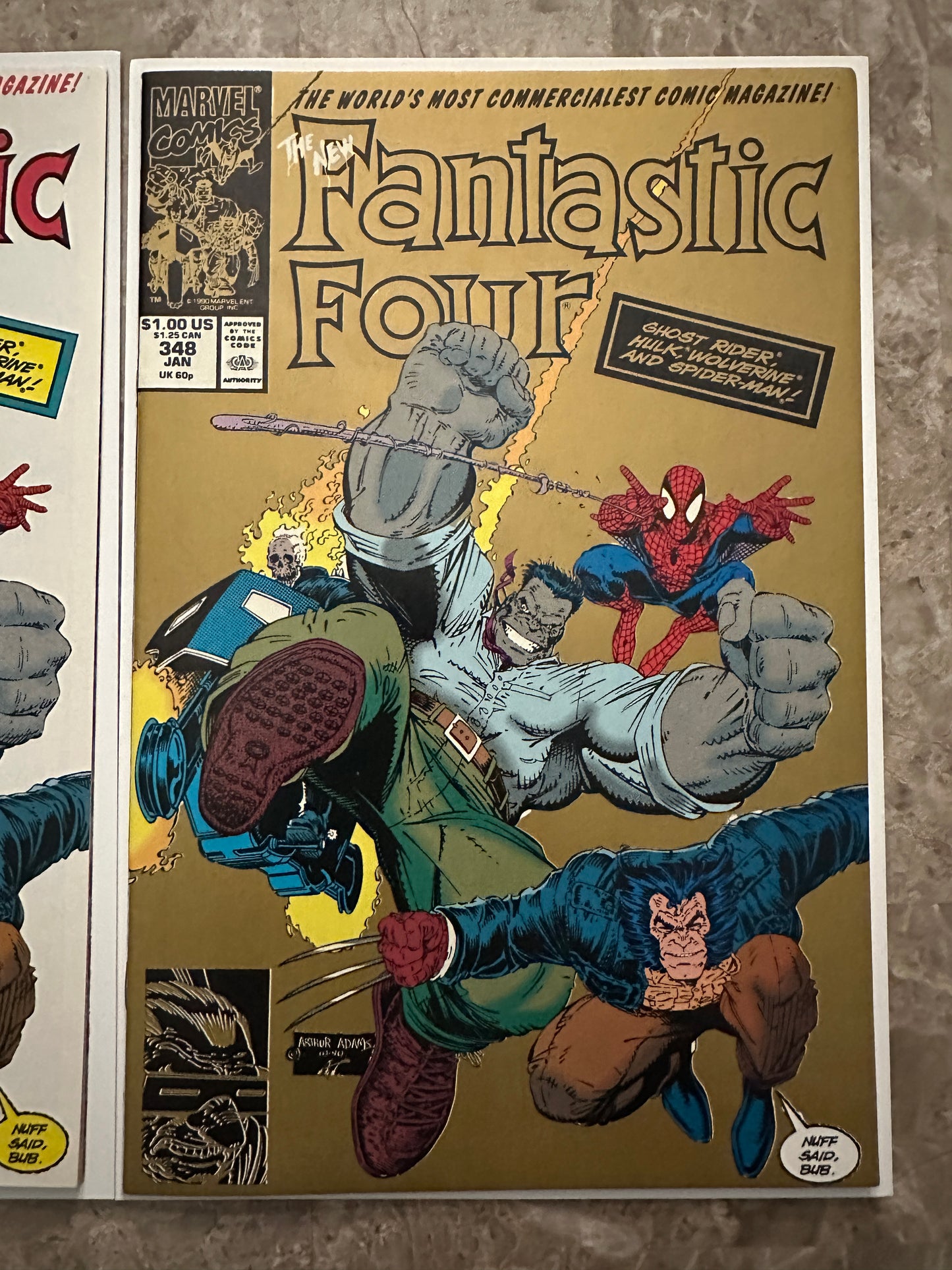 Fantastic Four #348 1st and 2nd Gold Print High Grade (1991 Marvel)
