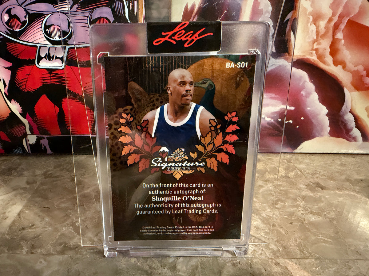 Shaquille O’Neal 2026 Leaf Signature Series Base Auto Purple 1/1