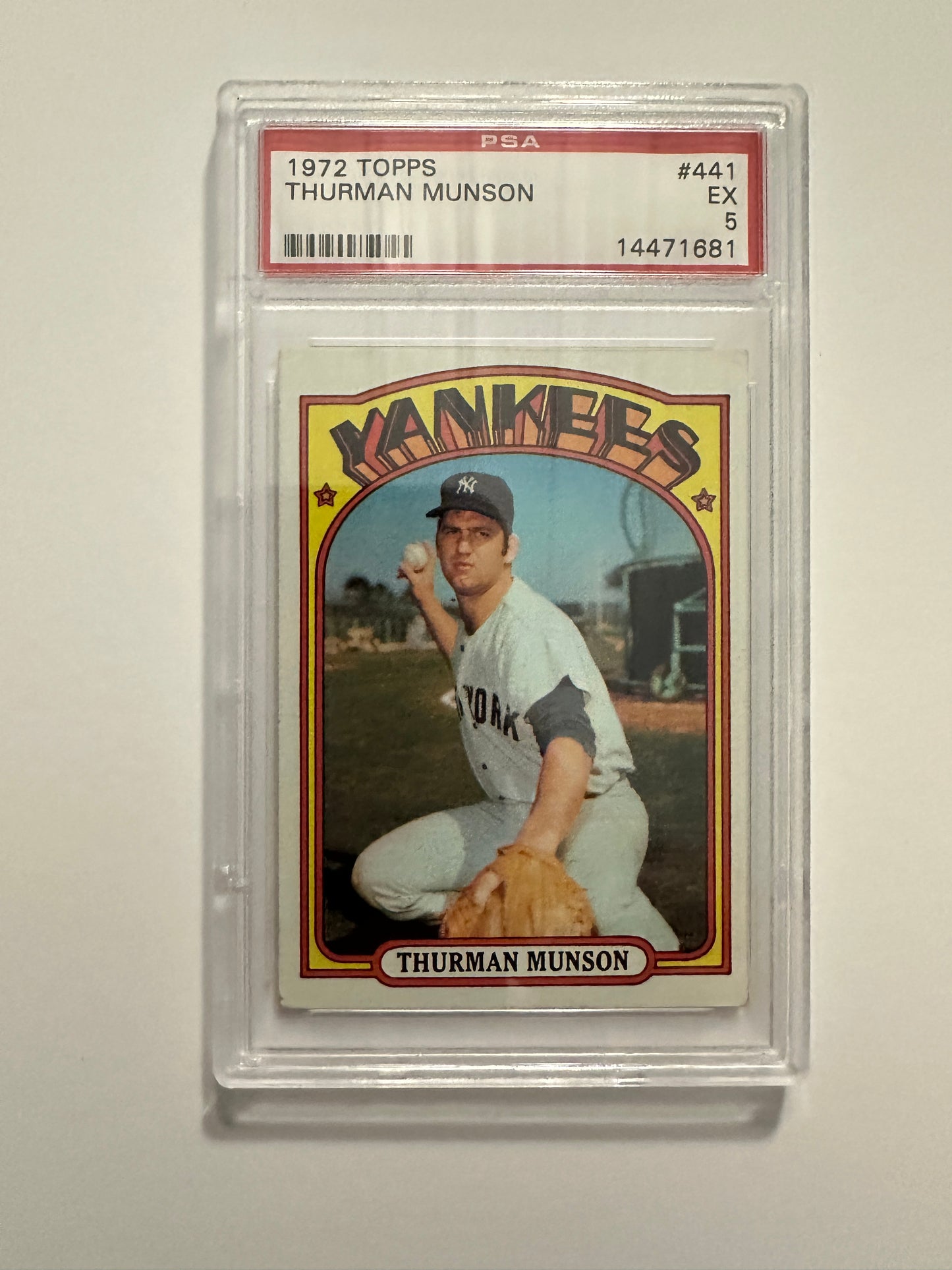 Thurman Munson #441 PSA Graded EX 5 (1972 Topps)