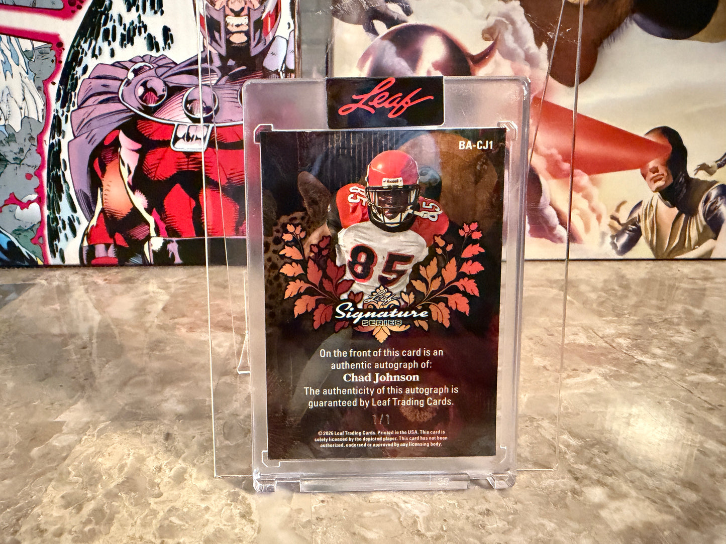 2026 Leaf Signature Series Chad Johnson Base Auto Purple Stardust 1/1