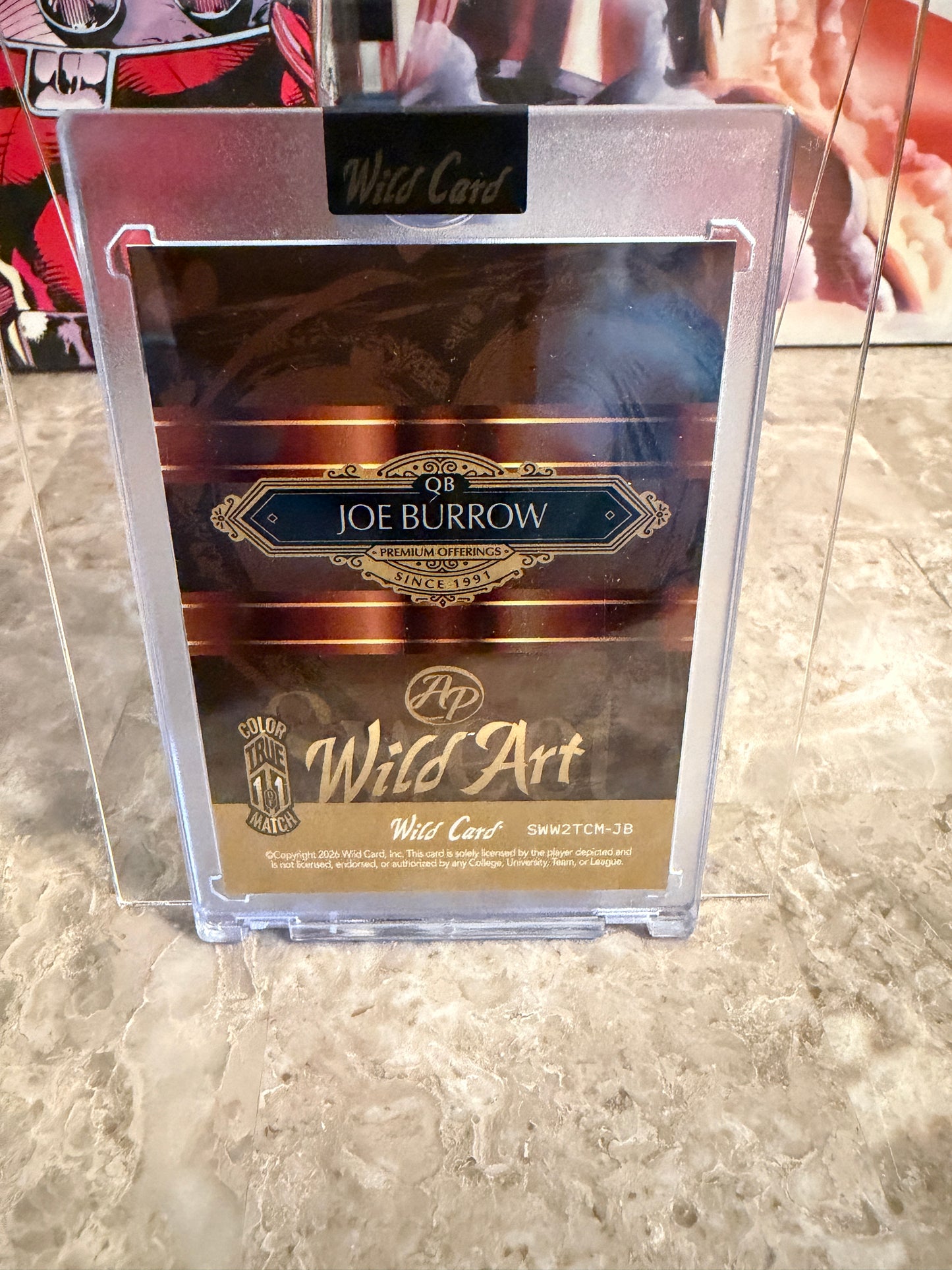 2026 Wild Card Sweet AP Wild Art Joe Burrow True 1/1 Color Match