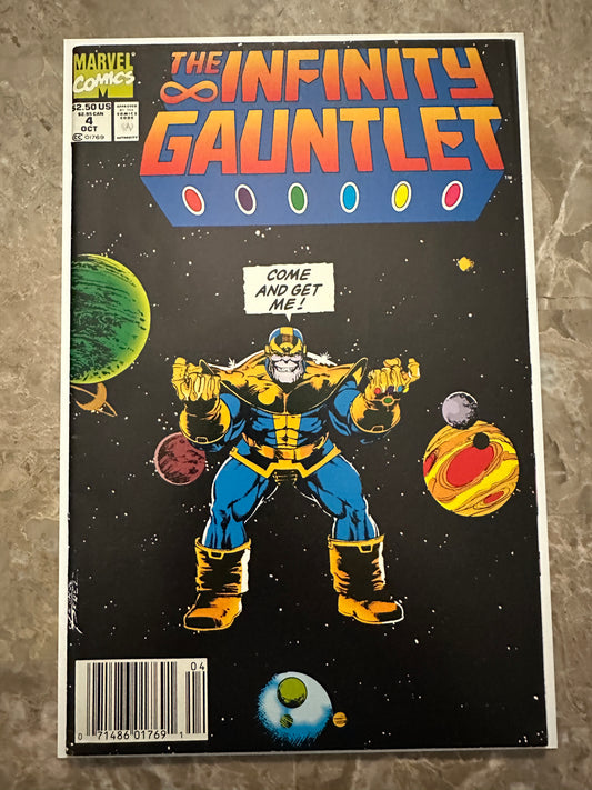 Infinity Gauntlet #4 Newsstand FN/VF 7.0 (1991 Marvel)