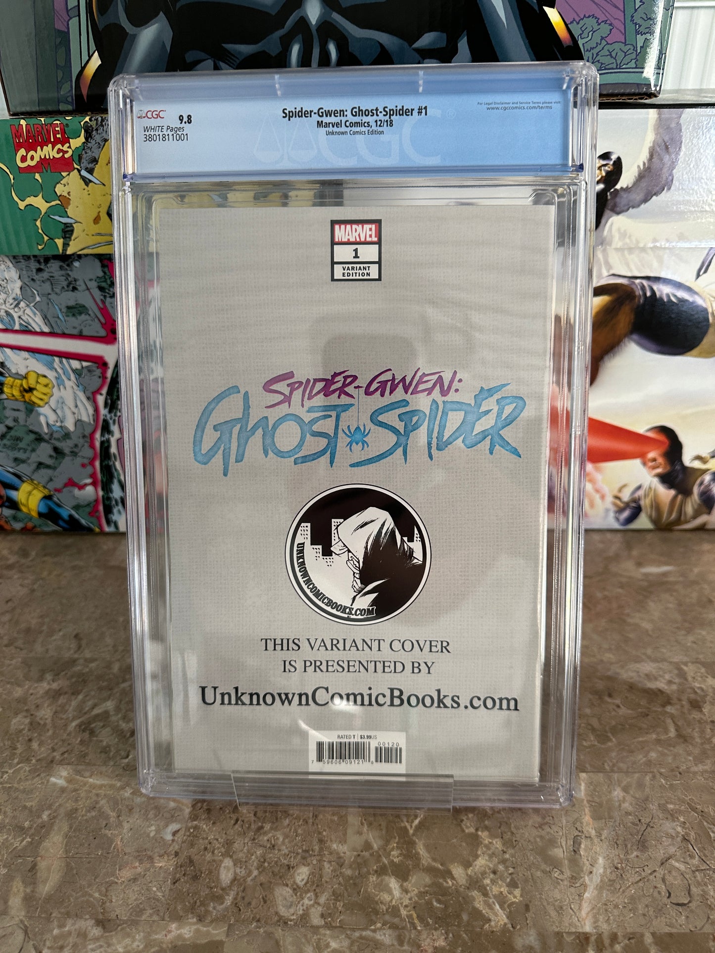 Spider-Gwen Ghost Spider #1 CGC 9.8 Unknown Comics Virgin (2018 Marvel)