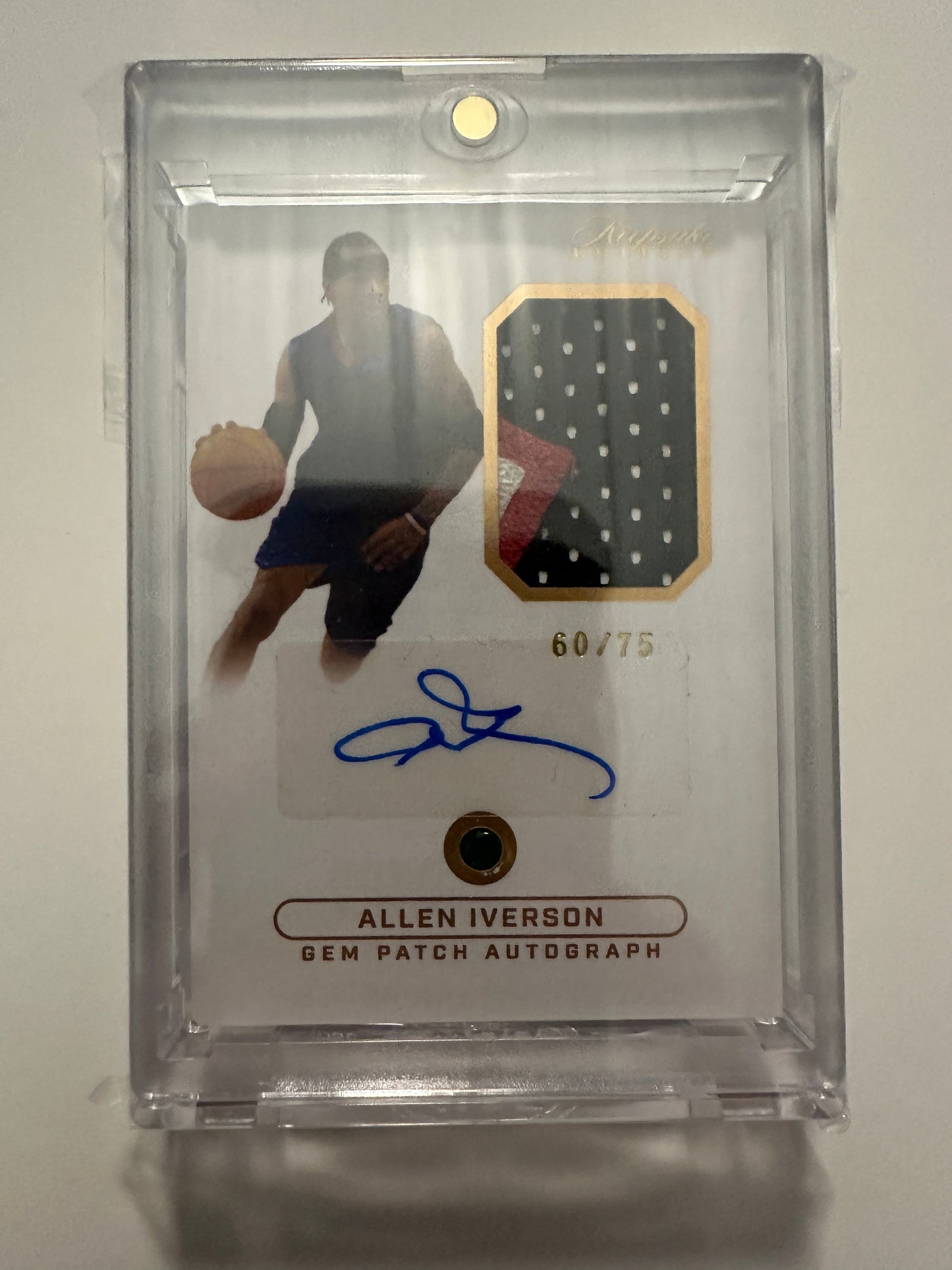 2024 Keepsake Edition ALLEN IVERSON Gem Jersey Patch Auto # /75