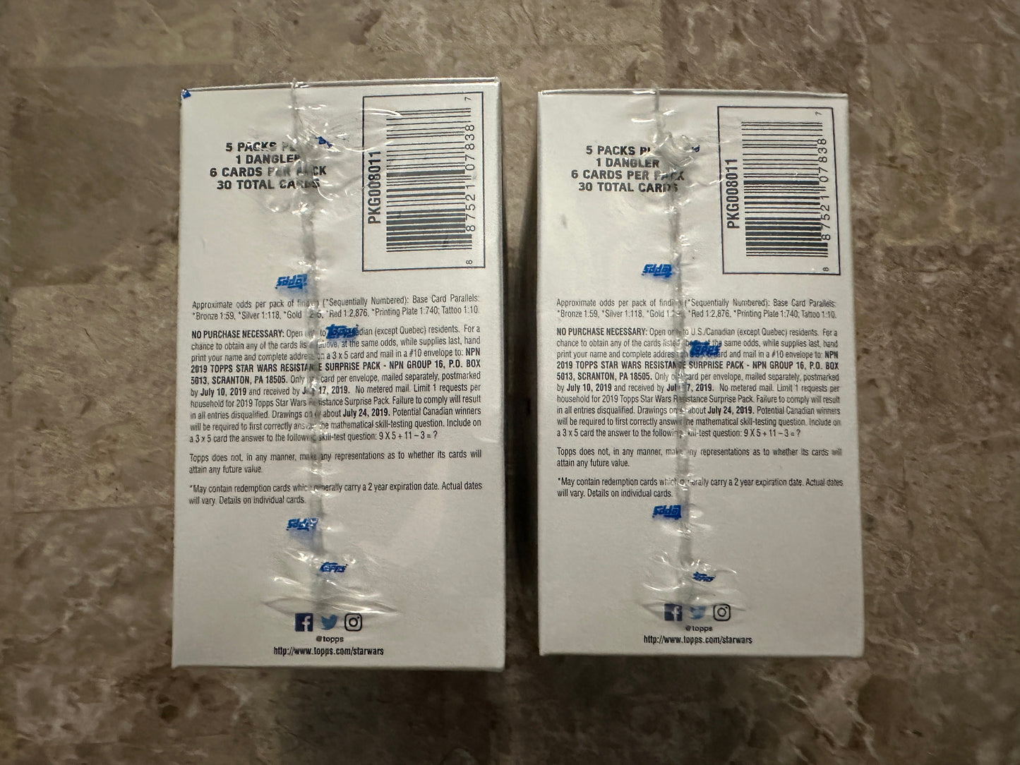 2019 Topps Star Wars: Resistance Blaster Box (2 Box Lot)