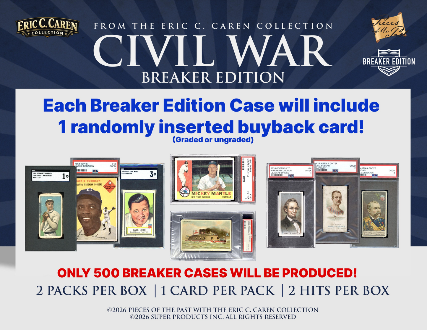 2026 Pieces of the Past Caren's Civil War Breaker Edition 10-Box Case