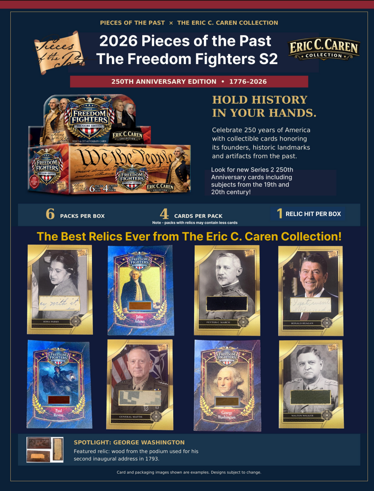 2026 Pieces of the Past Freedom Fighters S2 250th Anniversary Hobby Box