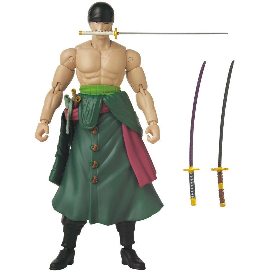 Bandai One Piece Anime Heroes Roronoa Zoro Three Sword Style Figure