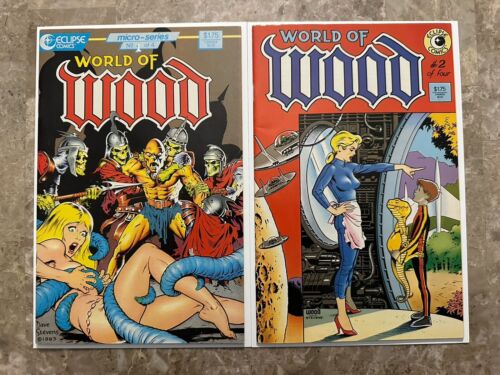 World of Wood #1 VF- & #2 VF+ (Eclipse Comics April 1986)