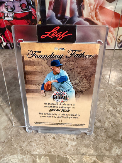 2026 Leaf Metal Independence Day Founding Fathers Black Prismatic Nolan Ryan 1/1