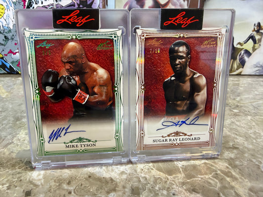 2026 Leaf Art of Sport Base Auto Mike Tyson & Sugar Ray Leonard