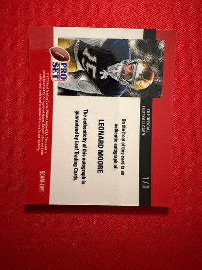 Leonard Moore 2026 Leaf Pro Set 1990 Mini Auto Silver 1/1