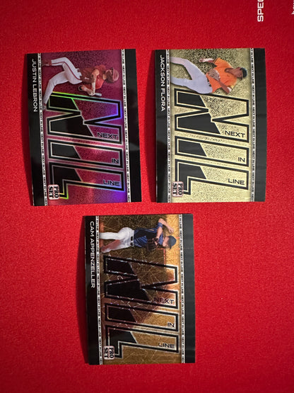 2026 Pro Set NIL Lot Justin Lebron /6 TWO 1/1s Flora Super Prismatic Appenzeller Gold