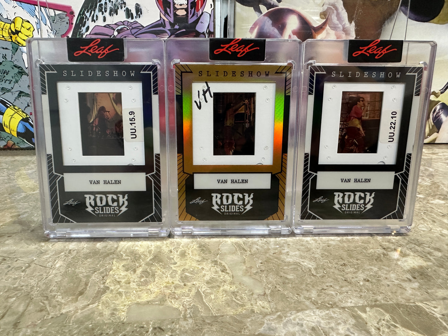 2026 Leaf Slideshow VAN HALEN Metal /25 SAMMY HAGAR 3-Slide 5150 Era PRODUCTION