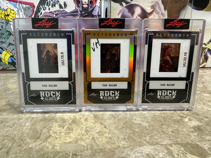 2026 Leaf Slideshow VAN HALEN Metal /25 SAMMY HAGAR 3-Slide 5150 Era PRODUCTION