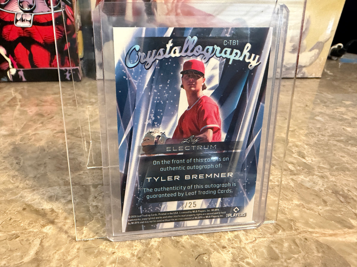 2026 Leaf Electrum Tyler Bremner Vibrance Crystallography Auto 2-Card Lot