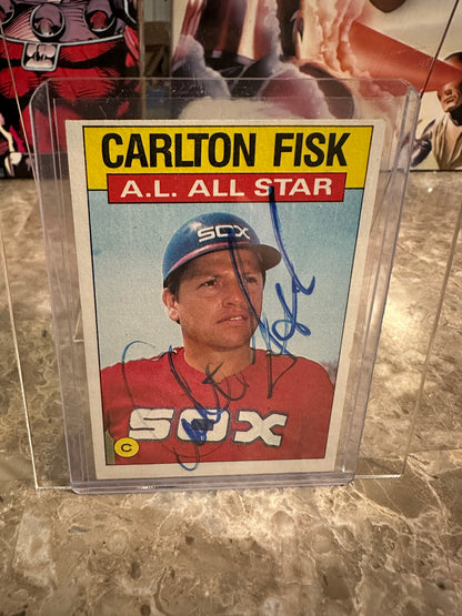 14 White Sox Signed Card Lot 1956-1989 Minnie Minoso Carlton Fisk Harold Baines