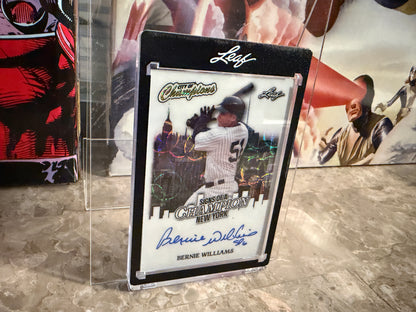 Bernie Williams 2026 Leaf City of Champions Signs Auto New York White Scope /7
