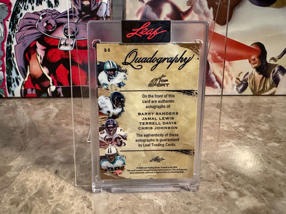 Barry Sanders TD Jamal Lewis Chris Johnson 2026 Leaf Art Sport Quadography Auto