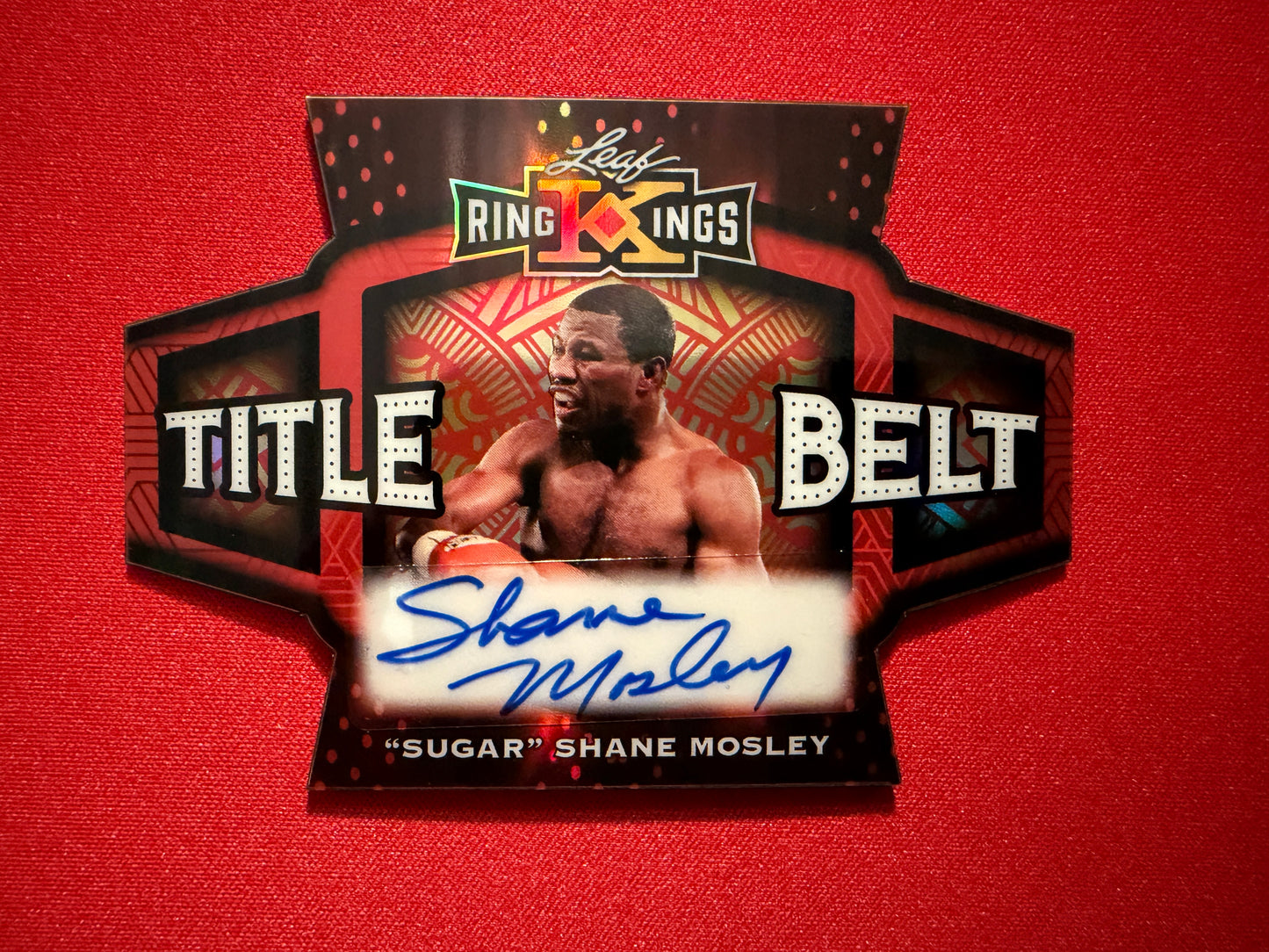 “Sugar” Shane Mosley 2026 Leaf Metal Ring Kings Title Belt Auto Red /4