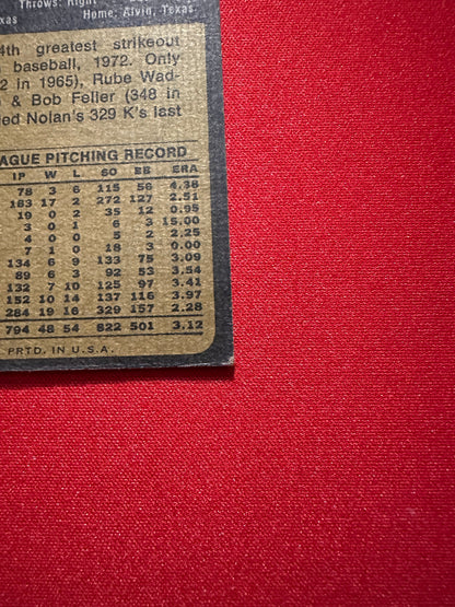 1973 Topps #220 Nolan Ryan - Sharp Centering - HOF Legend