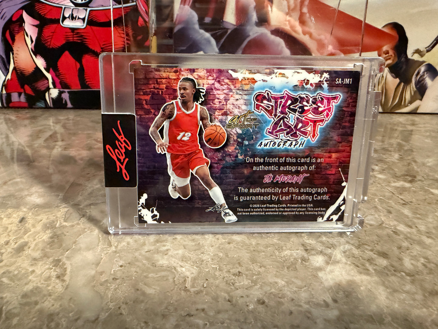 Ja Morant 2026 Leaf Art of Sport Street Art Auto Purple /4